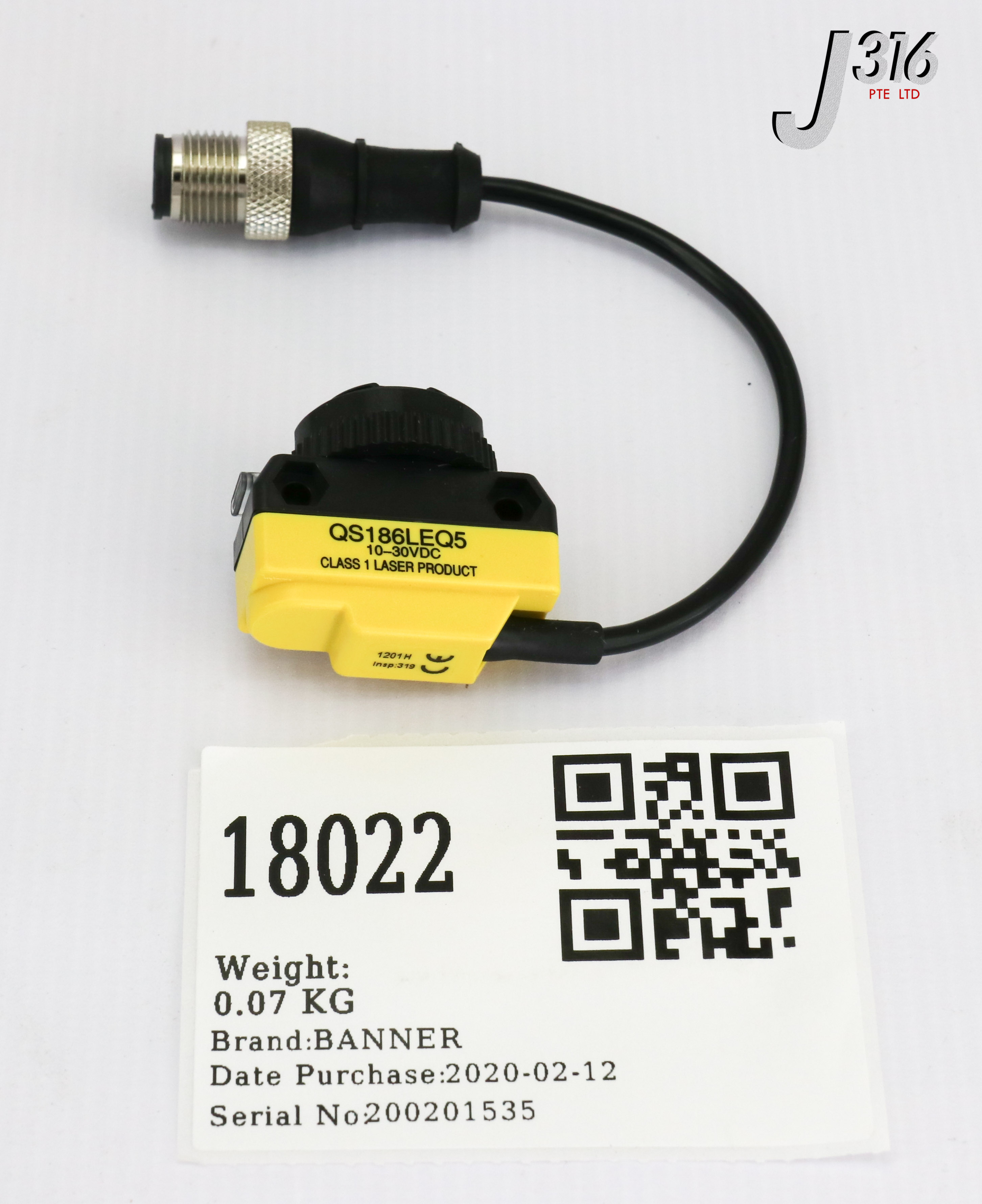 18022 BANNER LASER EMITTER, PN:71324, (NEW IN OPEN BOX) QS186LEQ5